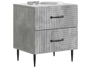 Table de chevet 2 pièces gris béton 43 x 34,5 x 47,5 cm