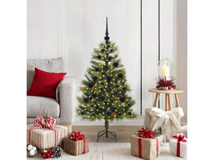 Sapin de noël artificiel, arbre de noël avec branches pliables et cônes 120 cm shl8616