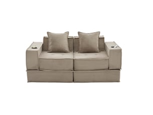 Canapé droit compressé convertible ULEVR  2 places Velours côtelé kaki