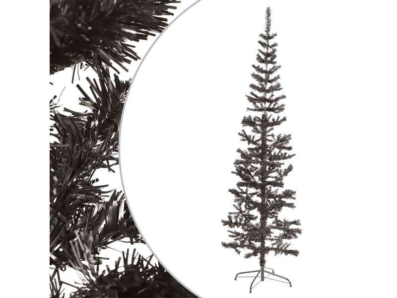  Sapin de noël - arbre de noël étroit noir 180 cm  - Conforama B
