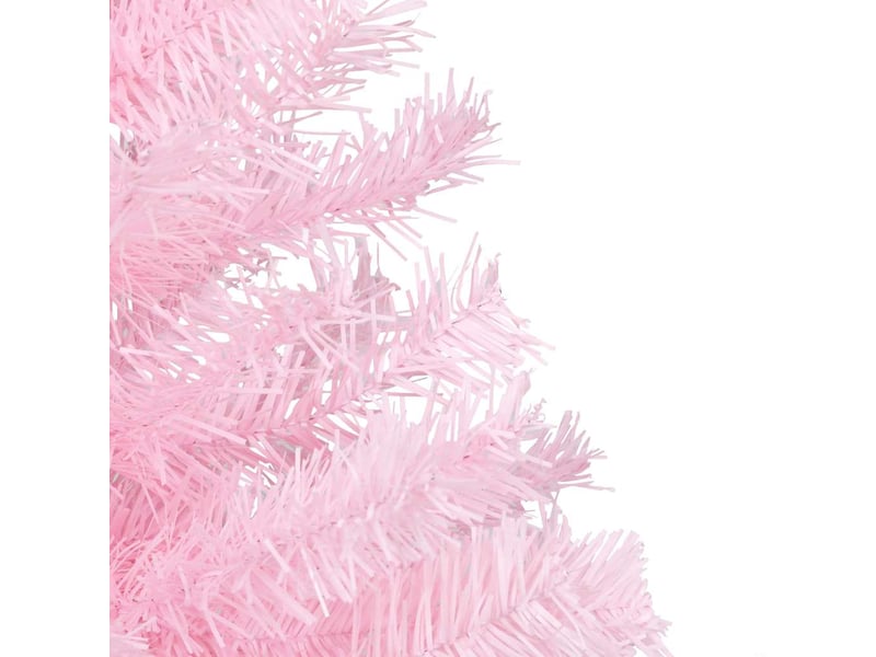  Sapin de noël, arbre de noël artificiel pré-éclairé et boules rose 180 cm pvc  - Conforama E