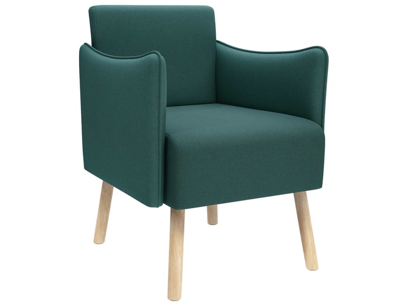  Vidaxl chaise d'appoint vert foncé tissu  - Conforama D