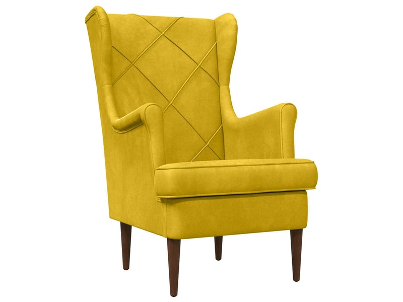 Vidaxl fauteuil jaune velours - Conforama D
