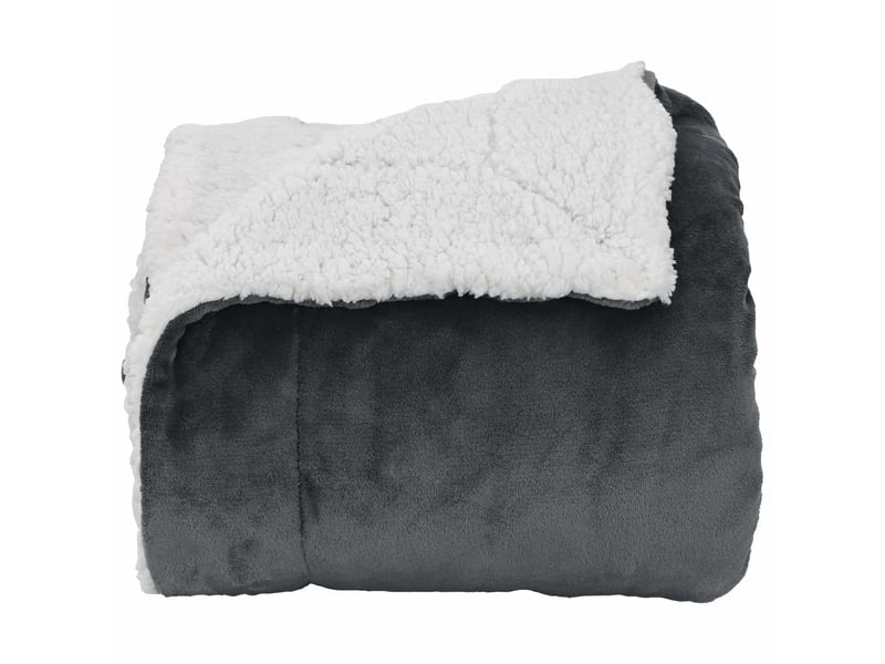  Plaid canapé gris foncé 130x150 cm 1 kg polaire  - Conforama D