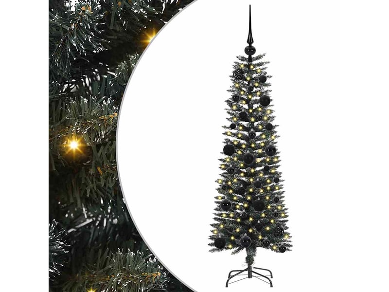 Sapin de noël artificiel, arbre de noël vert 120 cm pvc, plastique et acier shl8021 - Conforama A