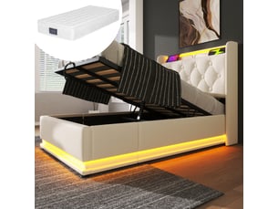 Lit simple 90x200 cm <strong></strong>  <strong></strong> coloris blanc