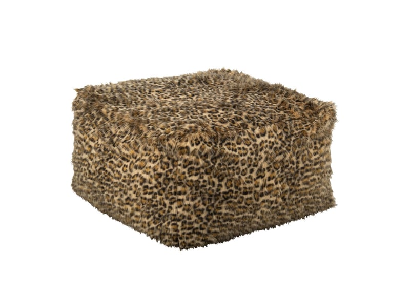  Pouf carré léopard ulf 70cm multicolore  - Conforama A