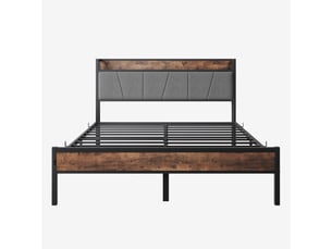 Lit 2 places 140x200 cm PHOEBE CAT   coloris marron
