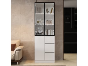 Vitrine coloris blanc  TCQPZ  - 60 cmx180 cm