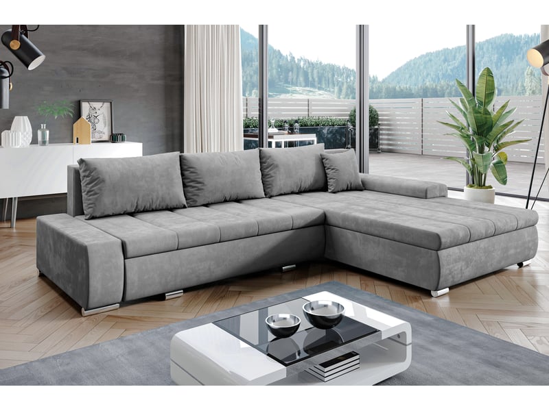  Canapé d’angle tunceli gris 297 cm convertible moderne Tunceli - Conforama B