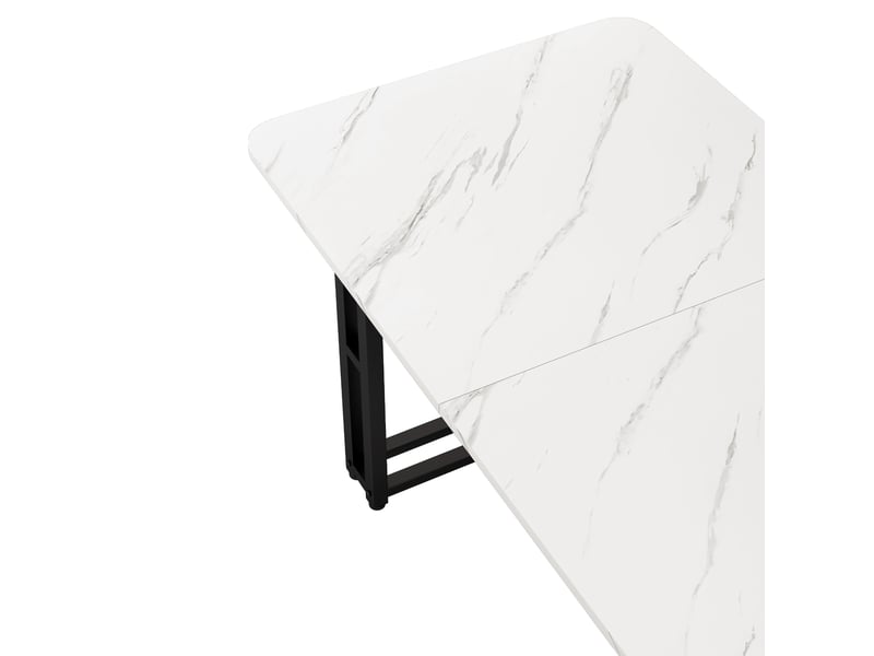  Ensemble table et 4 chaises moderne 120 x 70 cm, velours vert foncé et mdf, pour vos repas en famille  - Conforama E