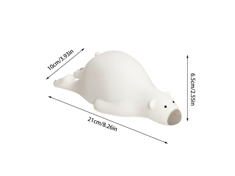 Veilleuse ours paresseux en silicone, lampe led tactile rechargeable usb, intensité réglable pour enfants - Conforama E