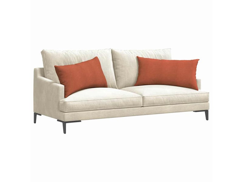 Lot de 2 coussins de canapé, coussins décoratifs rouge orange 80 x 40 cm cf59165 - Conforama C