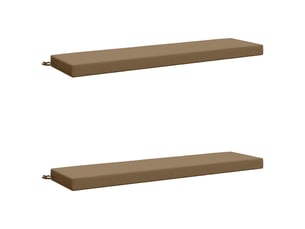 Lot de 2 coussins de banc, coussins d'assise soest 100 % polyester taupe cf57459