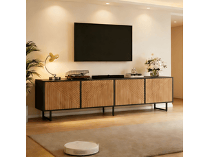 Meuble tv coloris bois clair 180 cm <strong>HOMVRA</strong>  <strong></strong>