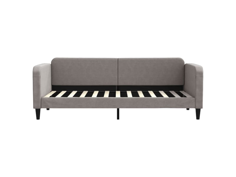 Lit simple- lit adulte -  lit de repos sans matelas taupe 80x200 cm tissu  - Conforama B