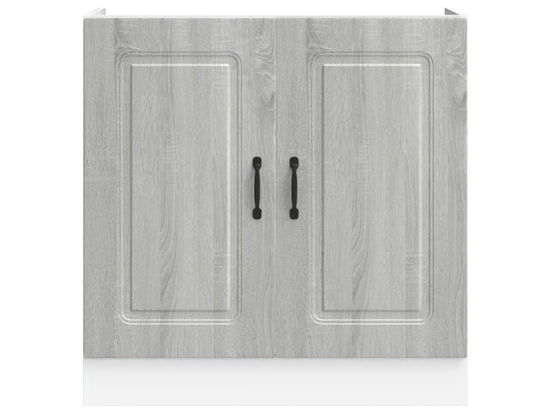 Meuble de cuisine, meuble bas pour évier kalmar chêne sonoma bois ingénierie  - Conforama D