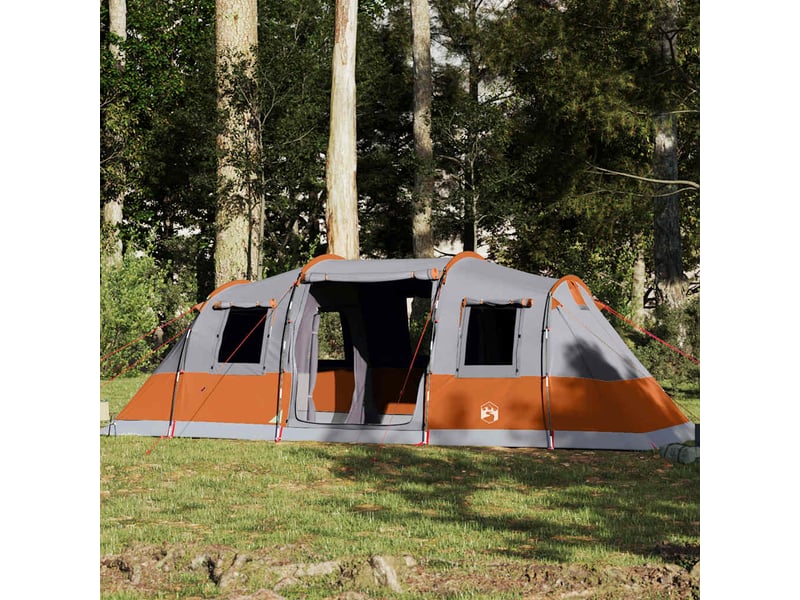 Tente de camping, tente familiale tunnel 6 personnes gris imperméable - Conforama B