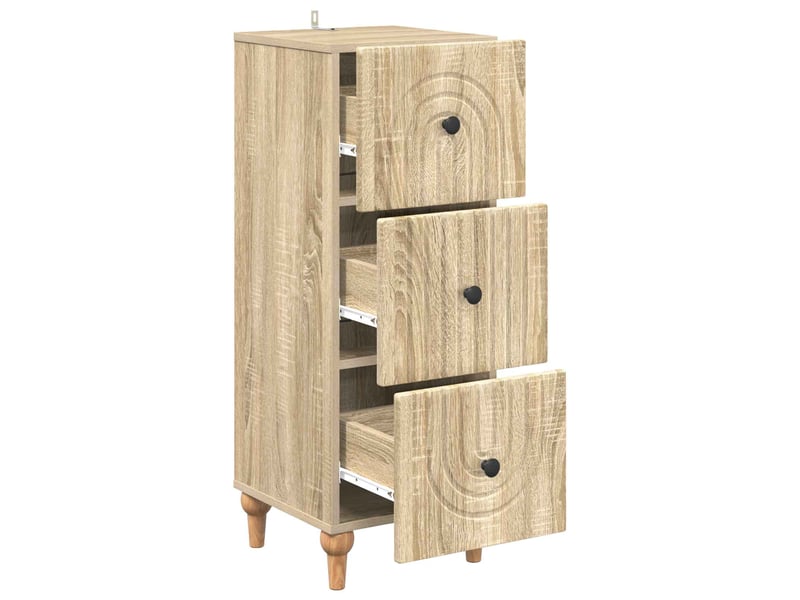  Armoire de rangement bureau, armoire à tiroirs 33 x 34.5 x 90 cm bois d'ingénierie shl2050  - Conforama E