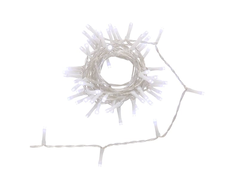  Guirlande lumineuse d'extérieur 5 m 67 led blanc froid fil transparent 13 fonctions avec minuteur sur secteur  - Conforama B