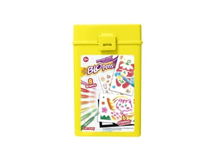 Set de coloriage blopens jardin féerique avec pochoirs, stickers et 8 feutres