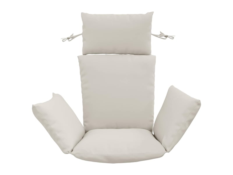  Coussin pour balançoire de chaise d'œuf, coussin d'intérieur et d'extérieur adirondack putten 100 % polyester blanc cf50061  - Conforama C