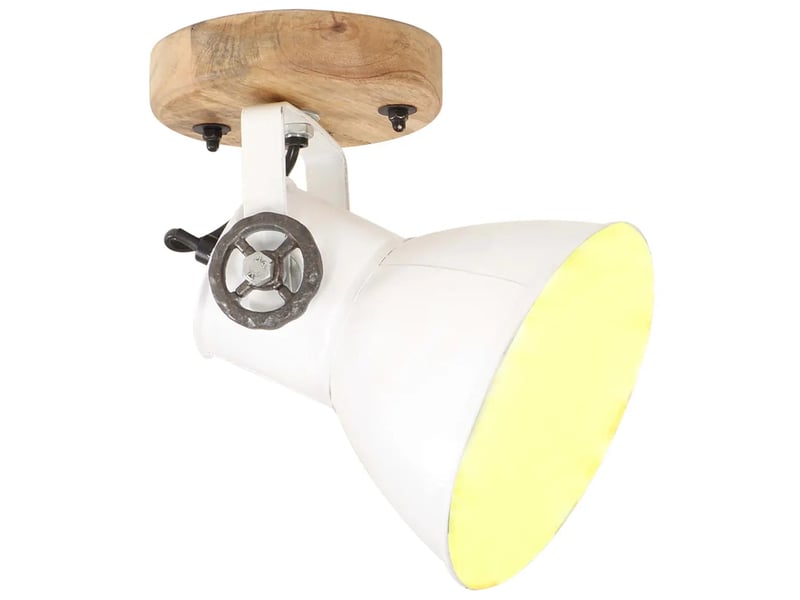  Lot de 2 lampes murales industrielles forme abat-jour 20 x 25 cm ambiance cosy style rural en fer blanc 02_0046655  - Conforama B