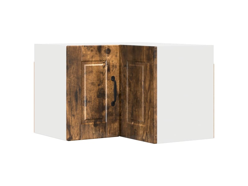 Meuble mural de cuisine, armoire d'angle cuisine porto chêne fumé 57x57x40cm - Conforama A
