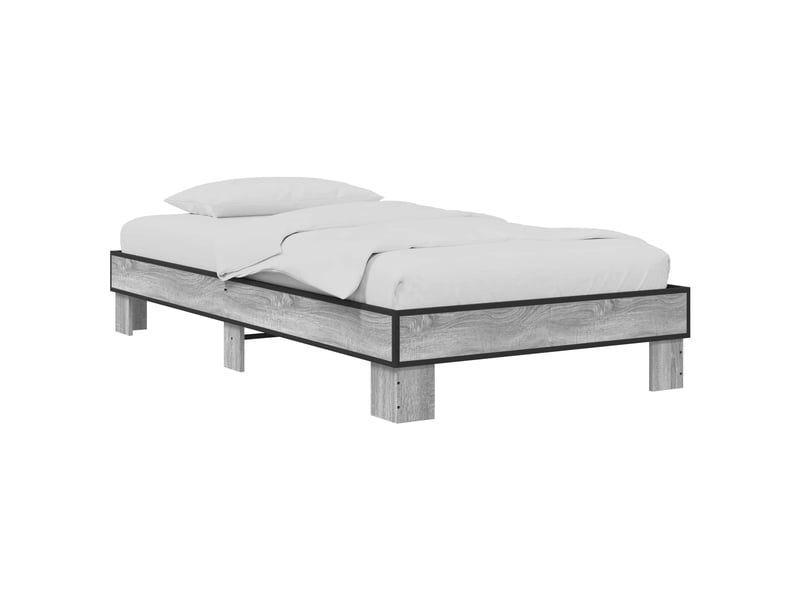 Lit simple- lit adulte - cadre de lit sonoma gris 80 x 200 cm bois d'ingénierie - Conforama A