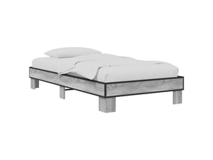 Lit simple 80x200 cm coloris gris