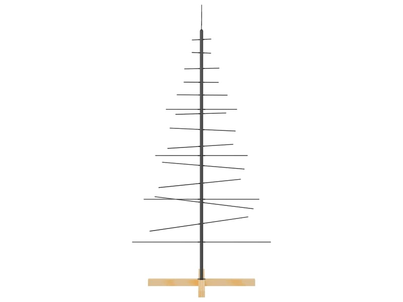  Arbre de noël, sapin de noël en métal avec base en bois noir 150 cm  - Conforama D