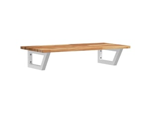 Étagère de vasque | étagère murale acier et bois massif d'acacia shl5462