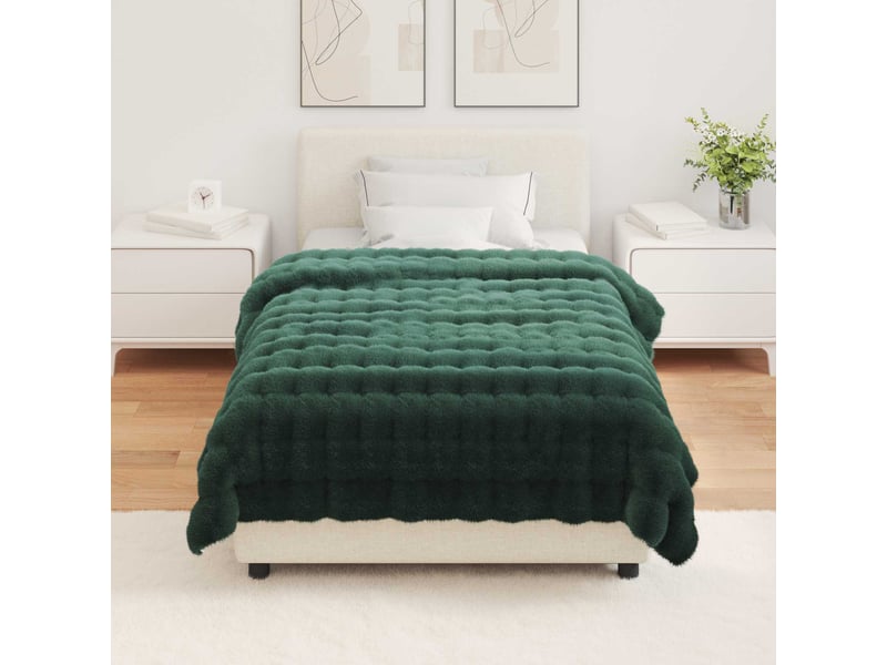  Couverture décorative, couverture antidérapante en fausse de lapin olite 4 pc 8.1 kg shl71  - Conforama D