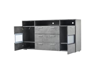 Buffet 2 porte(s)  3 tiroir(s) BEAOK  - 140 cm coloris gris 