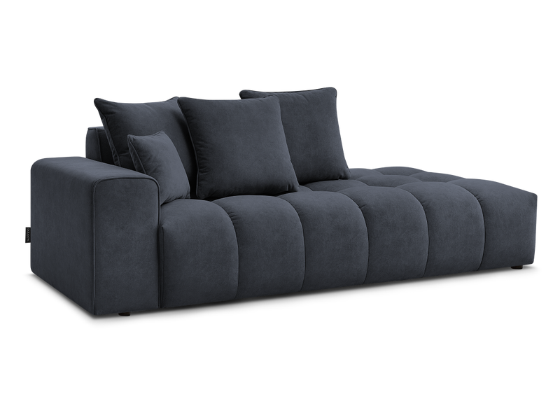  Bobochic canapé droit fixe mont-blanc velours bleu foncé  accoudoir gauche MONT-BLANC - Conforama A