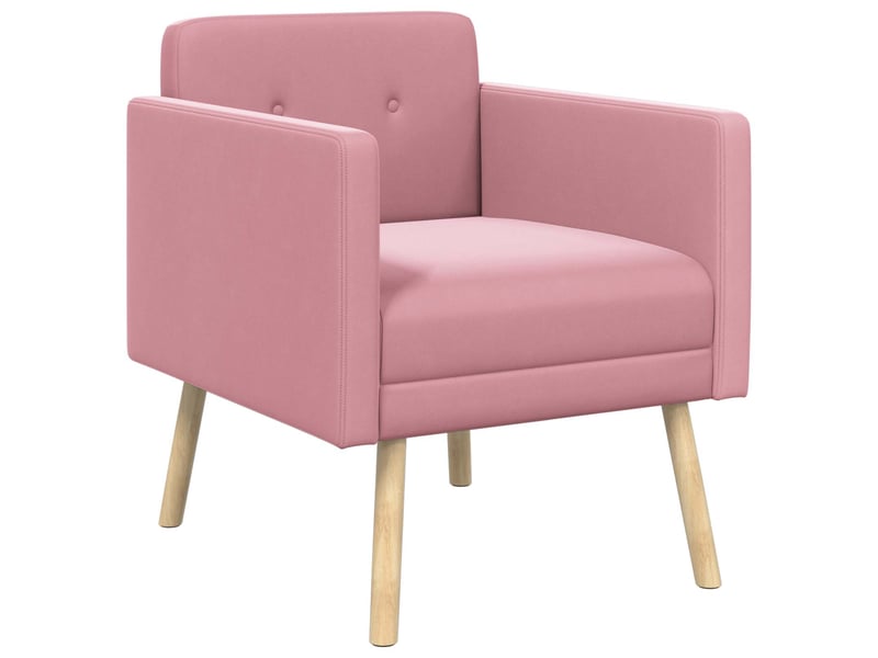  Vidaxl fauteuil d'appoint rose velours  - Conforama A