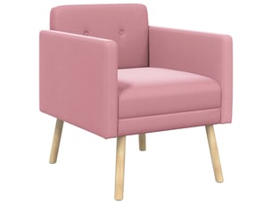 Fauteuil relax manuel VIDAXL Polyester rose