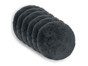 Lot de 6 coussins avec oreiller, coussins décoratifs heerlen anthracite fleece pv cf50782