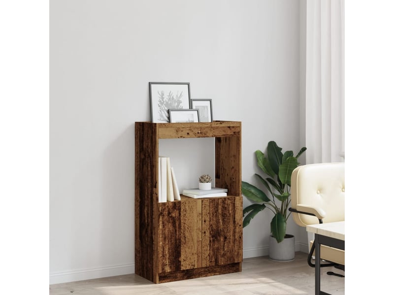  Buffet haut, meuble de rangement vieux bois 63x33x100 cm bois d'ingénierie  - Conforama D