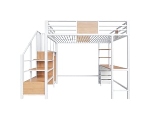 Lit mezzanine 140x200 cm MAISONORA coloris noir