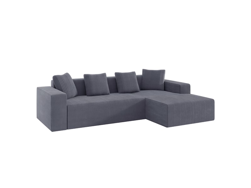  Canapé d'angle avec méridienne modulable 261 x 146 cm assise profonde sans montage  - Conforama A