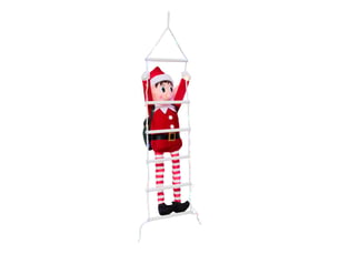 Lutin grimpeur lumineux avec échelle 30 led h. 115 cm à piles
