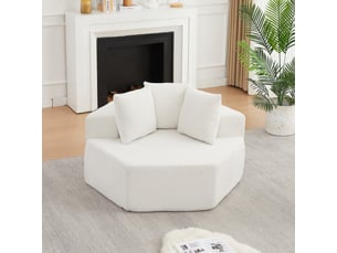 Fauteuil fixe <strong></strong> Tissu beige