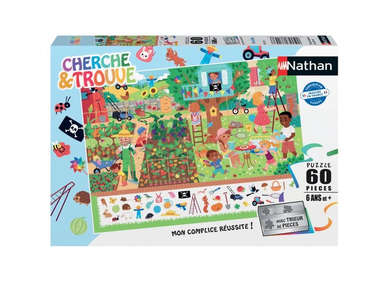  Nathan puzzle cherche et trouve 60 pieces - au jardin 861538 - Conforama A
