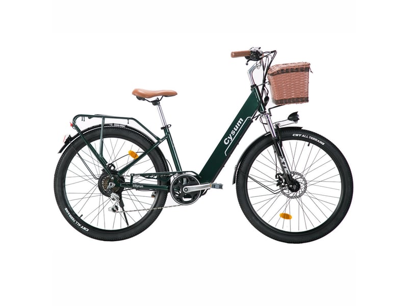  Vélo électrique de ville cysum cityrun, 250 w, batterie 36 v 10 ah, vert Cityrun - Conforama D