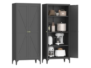 Buffet 2 porte(s)   <strong>HAVRYA</strong> <strong></strong> - 35 cm coloris noir 