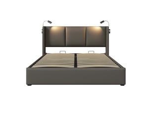 Lit coffre 180x200 cm    coloris gris