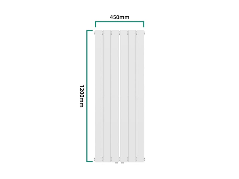  Radiateur à panneaux design double 1140 watts acier 120 x 45 cm blanc 03_0010477  - Conforama C