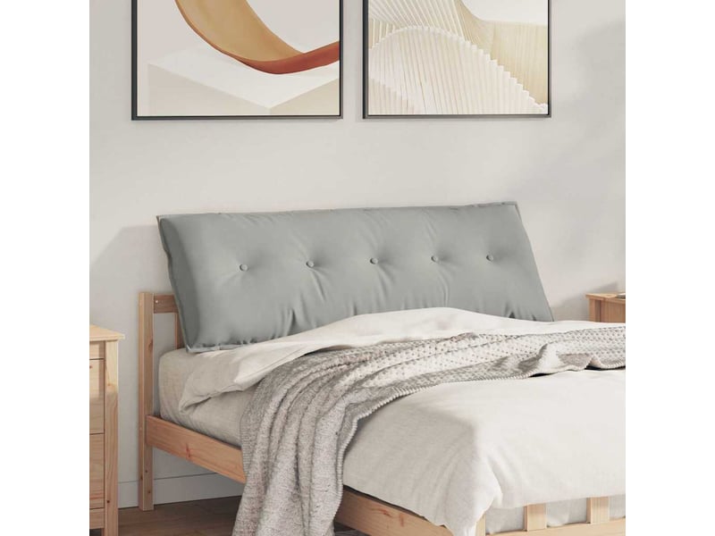  Coussin de dos, coussin de dossier gris clair 140 x 50 cm tissu en microfibre cf54653  - Conforama B