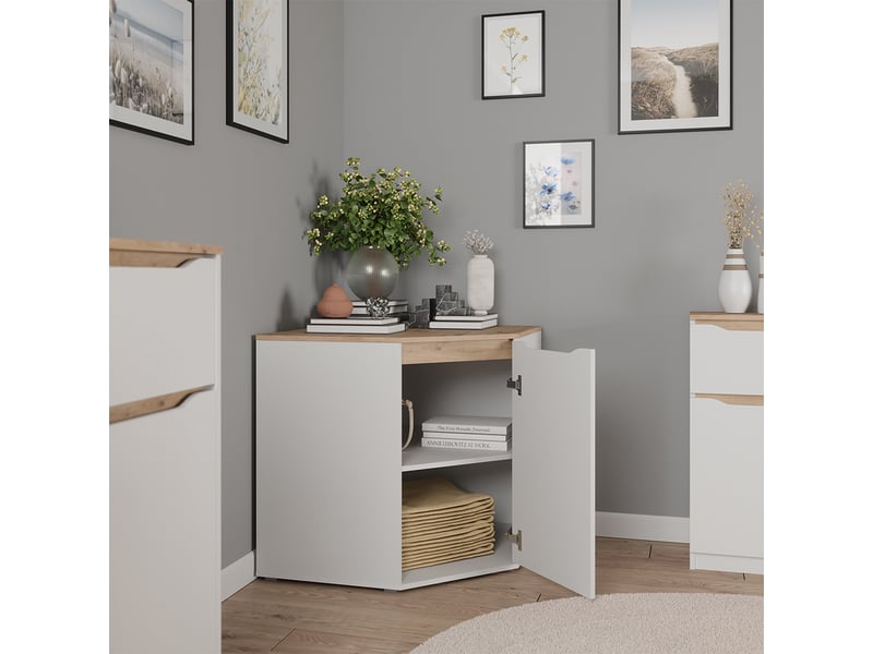  Vicco commode, blancchêne artisan, 77.9x77.9cm  - Conforama E